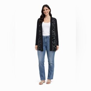 DOLCEZZA “Play with letters” open cardigan simply Art NWT size small